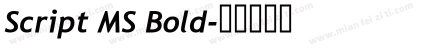Script MS Bold字体转换